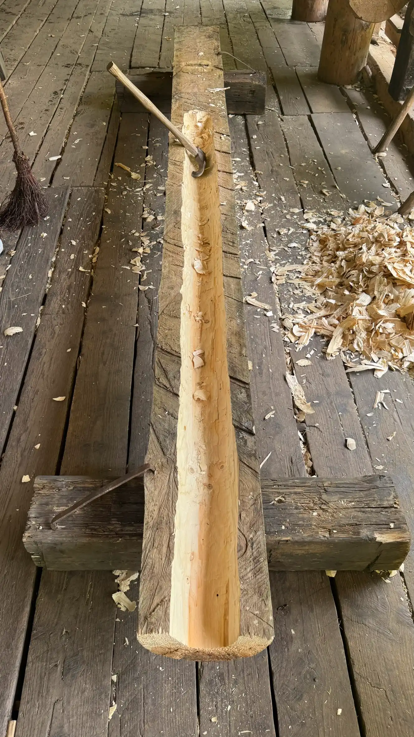 Wooden Half Pipe in the Carpentry Workshop