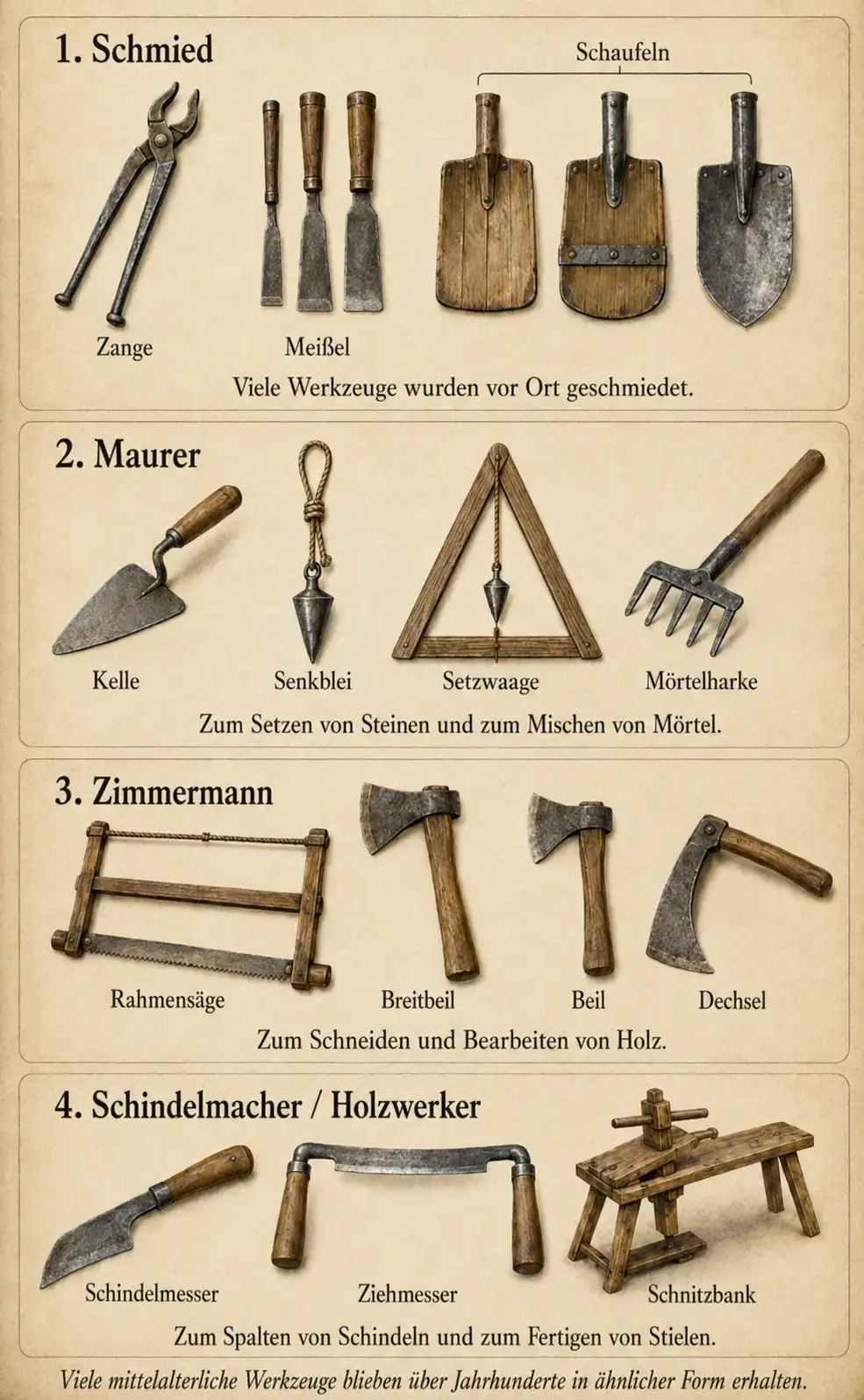 Tools used in Medieval Construction_Ger