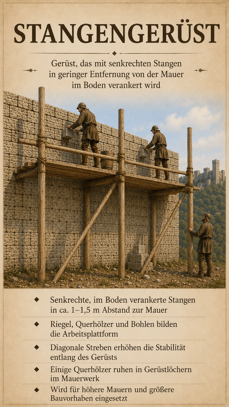 Stangengerüst | Künstlerische Darstellung