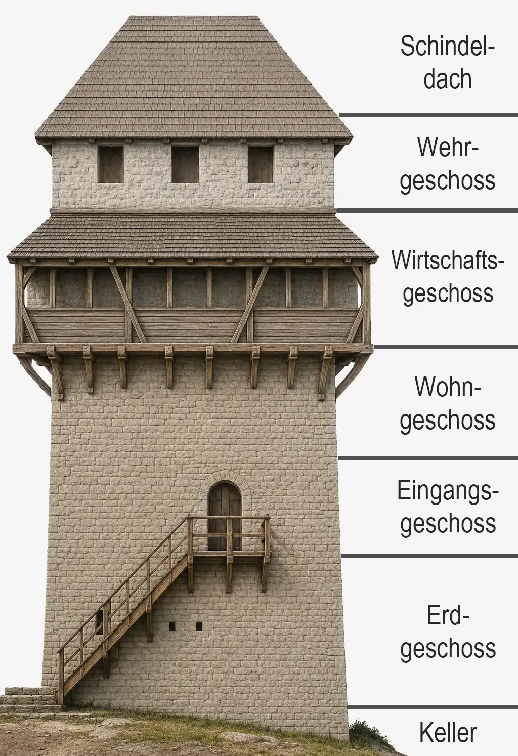 Visualisierung des fertiggestellten Turms | Künstlerische Darstellung