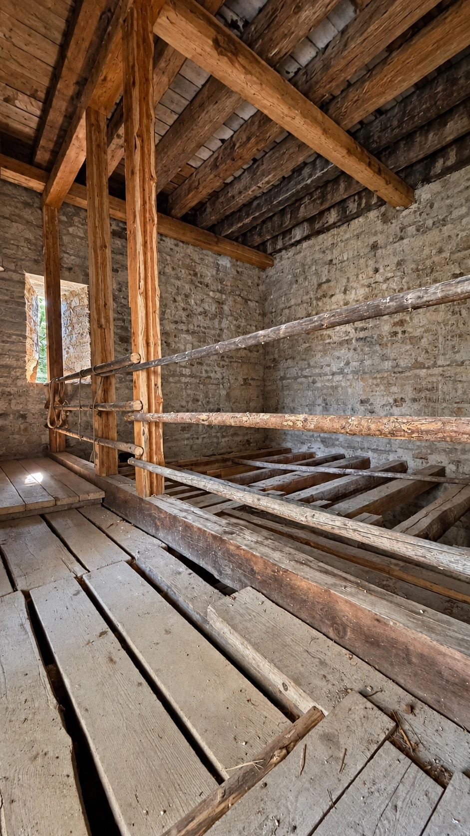 Upon entering, the antechamber lies to the left.