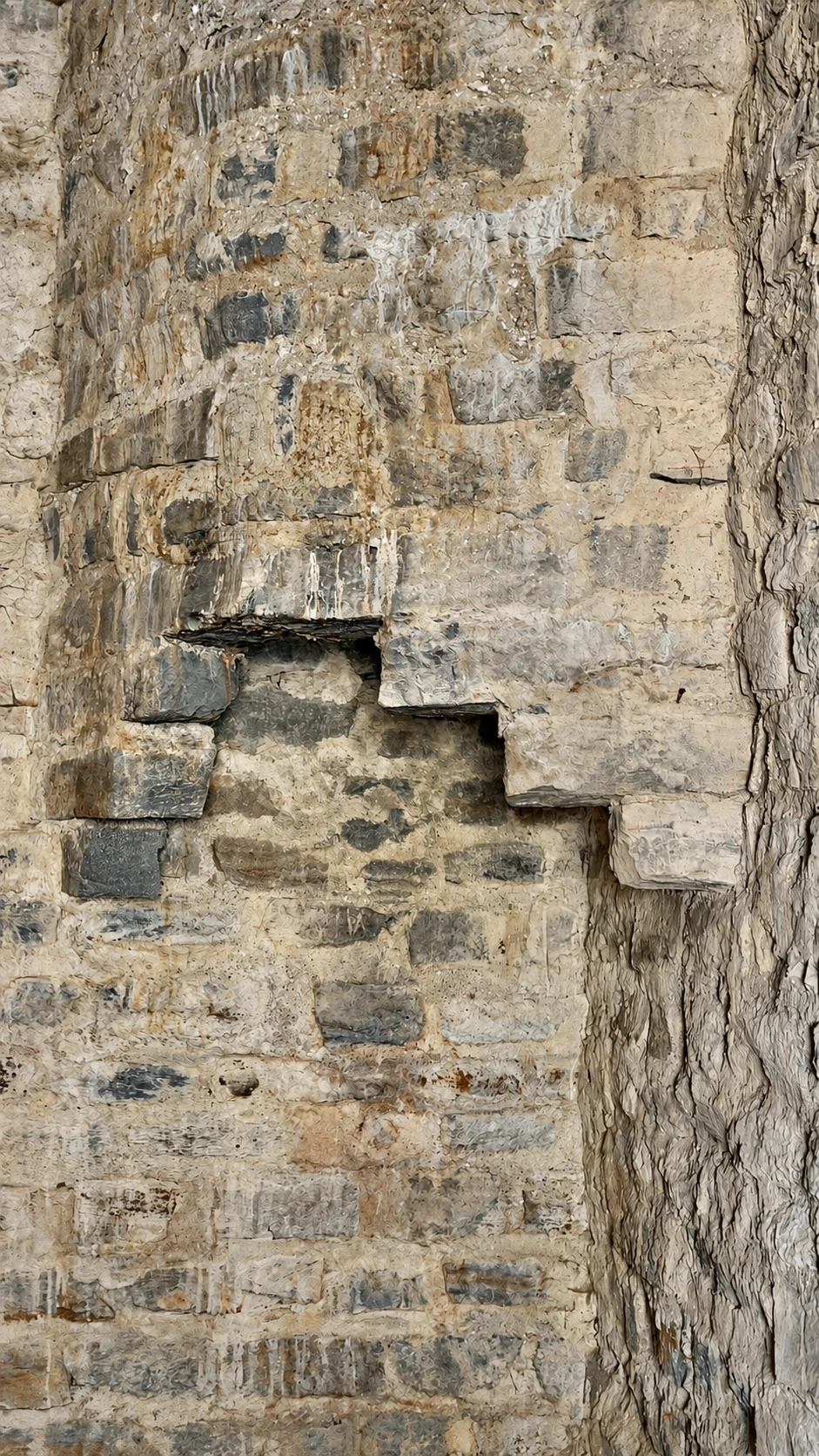 In die Südwestecke ist ein Kamin eingebaut.
