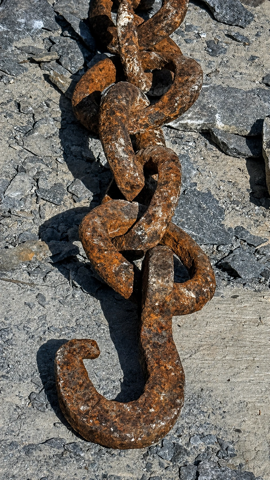 Heavy chain resting on the ground